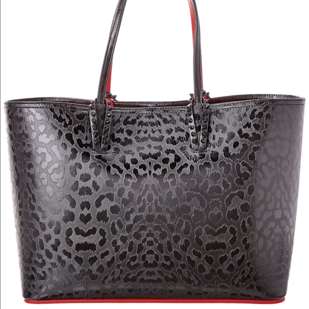 ISO Christian Louboutin black leopard tote!